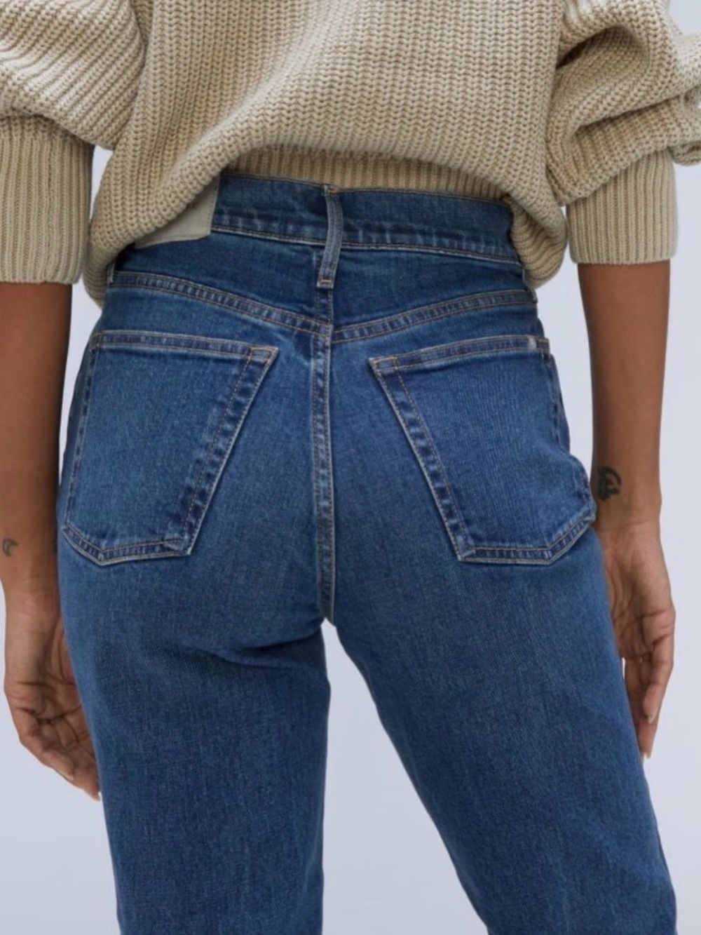 Everlane High-Rise Cheeky Dark Blue Women's Jeans